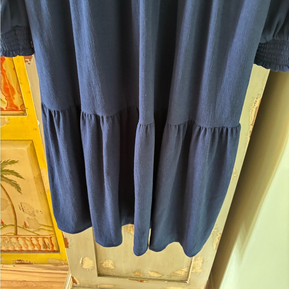 Elegant V-Neck Royal Blue Tiered Maxi Dress - Picture 4 of 9